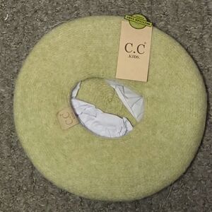 C.C Kids Light Green Kids Beret Hat